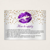 Purple Glitter Lips Application Instructions (Front)