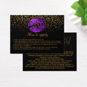 Purple Glitter Lips Application Instructions
