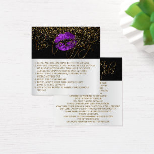 Purple Glitter LipSense Application Instructions