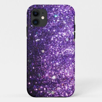Purple Glitter Look Iphone 11 Case by Case_Depot at Zazzle