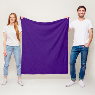Purple Glitter Look Fleece Blanket – Customizable