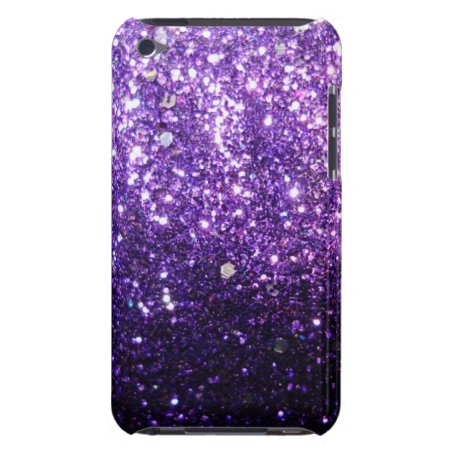 Purple Glitter Look Ipod Touch Case