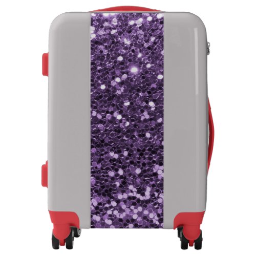Purple Glitter Luggage