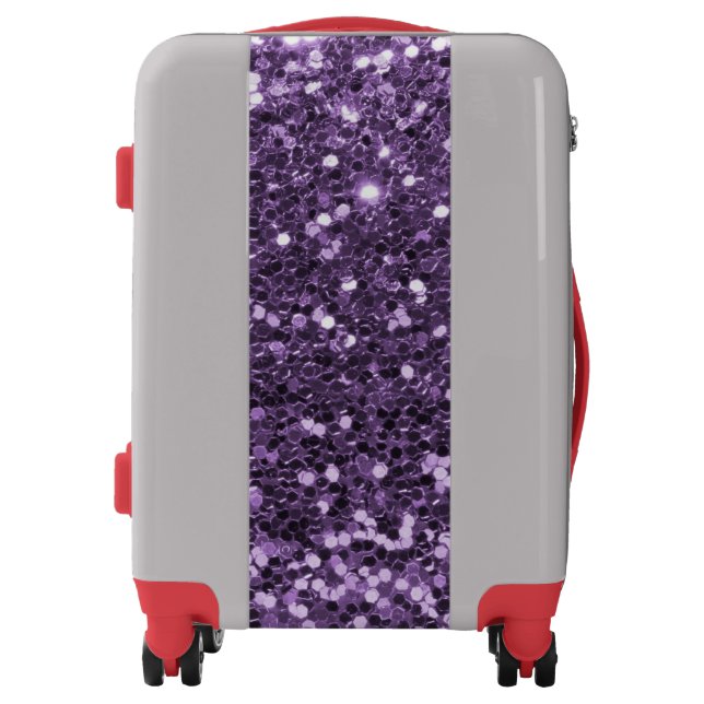 Purple Glitter Luggage (Front)