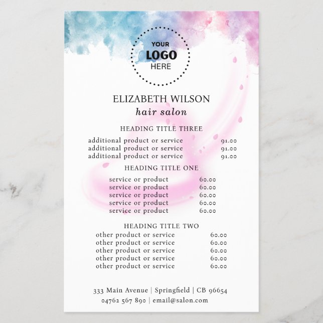 Purple Glitter Luxury Drip Salon Flyer (Front)