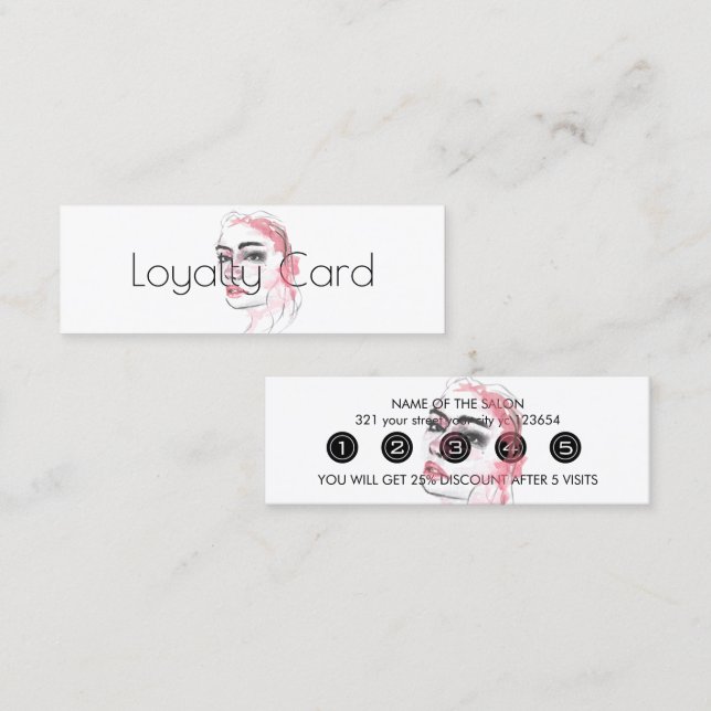 Purple Glitter Luxury Drip Salon  Loyalty Card (Front/Back)