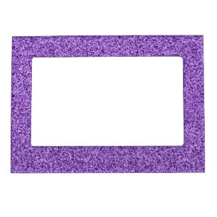 Purple glitter magnetic photo frame
