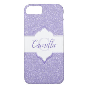 Purple Glitter Monogram Case-Mate iPhone Case