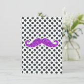 PURPLE GLITTER MUSTACHE POLKA DOTS (Standing Front)