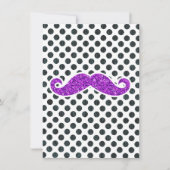 PURPLE GLITTER MUSTACHE POLKA DOTS (Front)