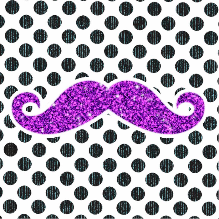 PURPLE GLITTER MUSTACHE POLKA DOTS PHOTO CUT OUTS