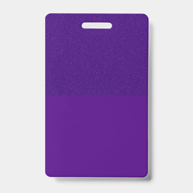 Purple Glitter Noise Custom Badge (Front)