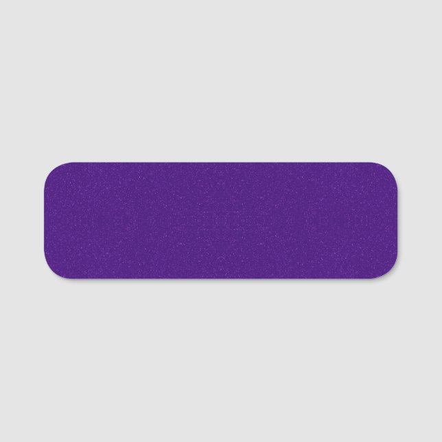 Purple Glitter Noise Name Tag – Customizable (Front)