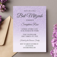 Purple glitter ombre Bat Mitzvah