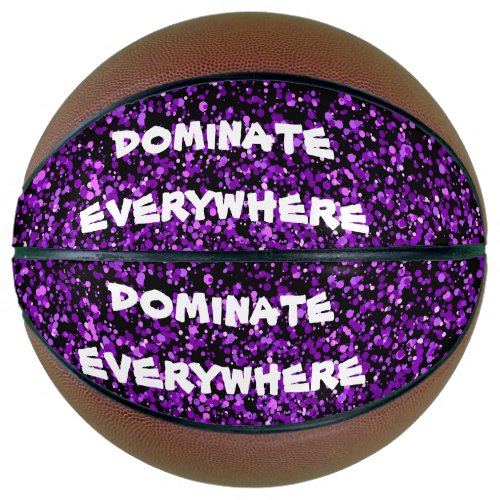 Purple Glitter on Black Dominate Everywhere  Basketball