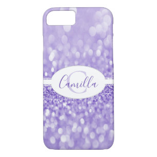 Purple Glitter Personalize Case-Mate iPhone Case