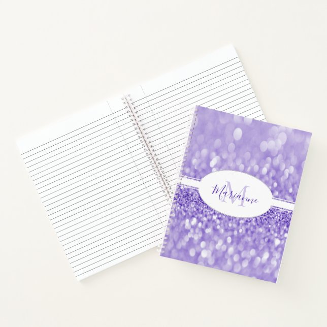 Purple Glitter Personalize Notebook (Inside)