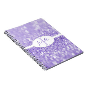 Purple Glitter Personalize Notebook