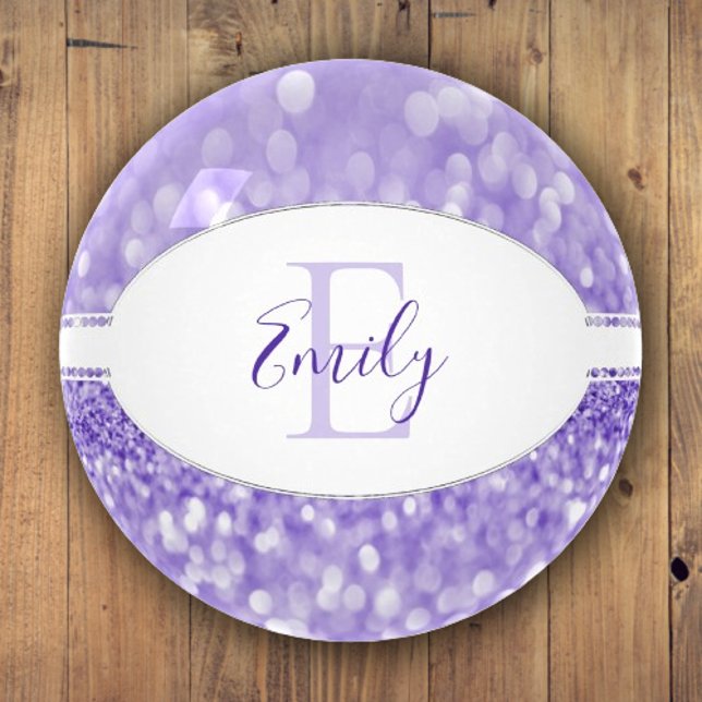 Purple Glitter Personalize Paperweight (Purple Glitter Personalized Paperweight)