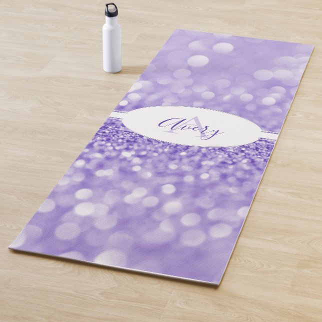 Purple Glitter Personalize Yoga Mat (In Situ)