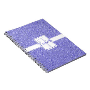 Purple Glitter Personalized Notebook