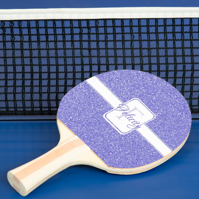 Purple Glitter Personalized Ping Pong Paddle (Insitu)
