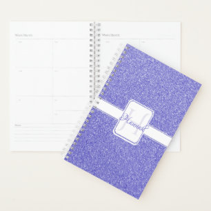 Purple Glitter Personalized Planner