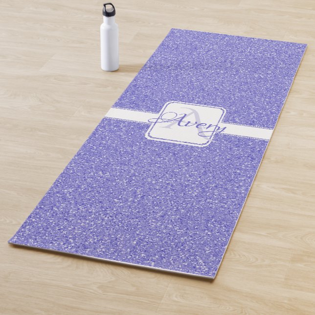 Purple Glitter Personalized Yoga Mat (In Situ)
