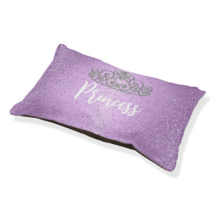 Purple Glitter Princess Pet Bed