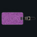 Purple Glitter Print Bag Tag<br><div class="desc">Add a touch of sparkle to your day with this pretty purple glitter print.</div>