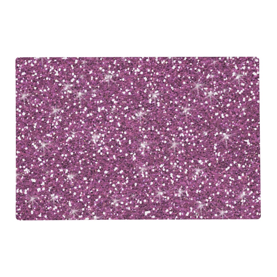 Purple Glitter Printed Placemat Zazzle