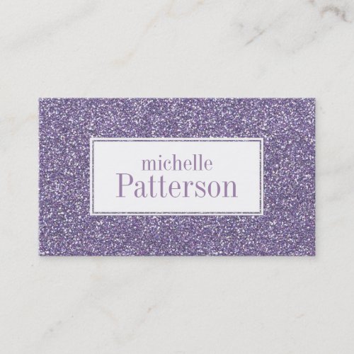 Purple Glitter Professional Business Cards
