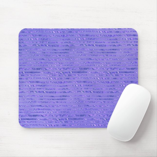 Purple Glitter Ribbon Mouse Pad (With Mouse)