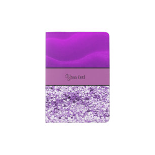 Purple Glitter & Sand Passport Holder