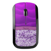 Purple Glitter & Sand Wireless Mouse (Front)