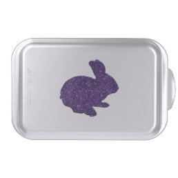 Purple Glitter Silhouette Easter Bunny Cake Pan