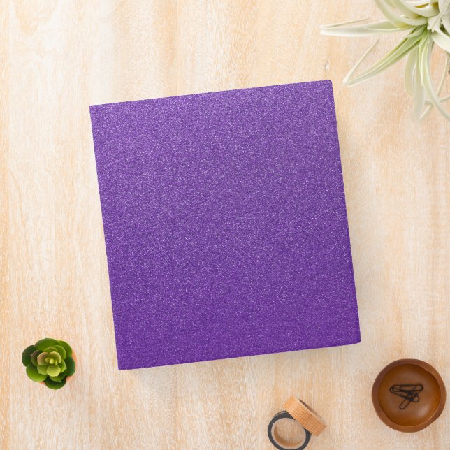 Purple Glitter, Sparkle, Glitter Background 3 Ring Binder (In Situ)