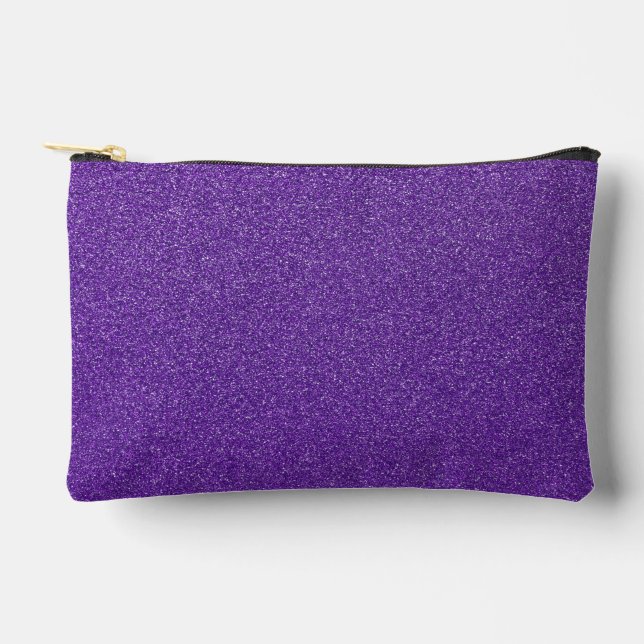 Purple Glitter, Sparkle, Glitter Background Accessory Pouch (Front)