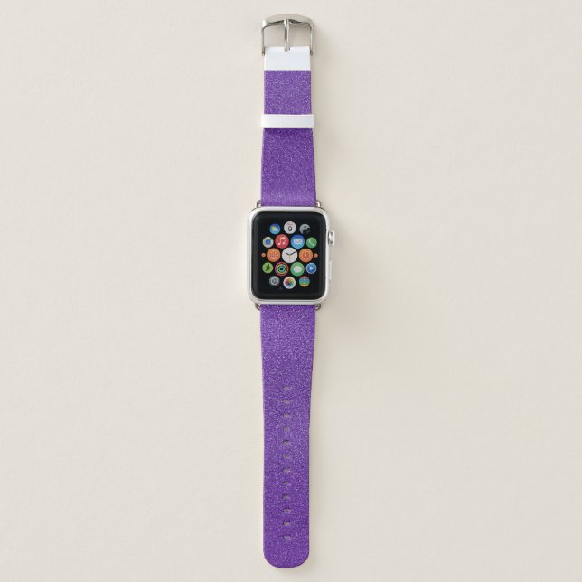 Purple Glitter, Sparkle, Glitter Background Apple Watch Band (Front)