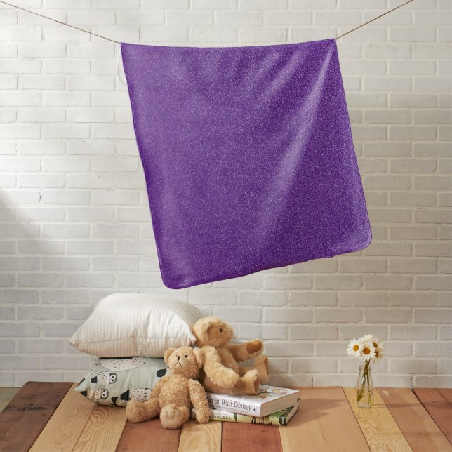 Purple Glitter, Sparkle, Glitter Background Baby Blanket (In Situ)