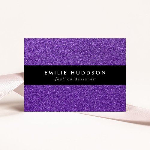 Purple Glitter Sparkle Glitter Background Business Card