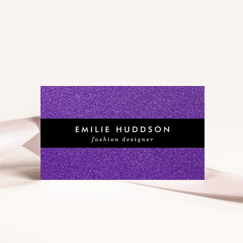 Purple Glitter Sparkle Glitter Background Business Card