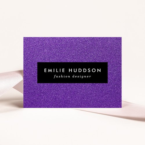 Purple Glitter Sparkle Glitter Background Business Card