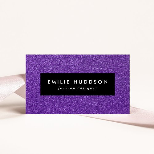 Purple Glitter Sparkle Glitter Background Business Card