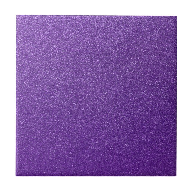 Purple Glitter, Sparkle, Glitter Background Ceramic Tile (Front)