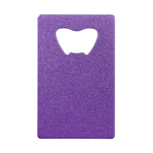 Purple Glitter, Sparkle, Glitter Background Credit Card Bottle Opener