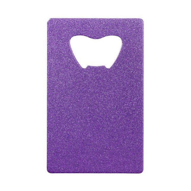 Purple Glitter, Sparkle, Glitter Background Credit Card Bottle Opener (Front)