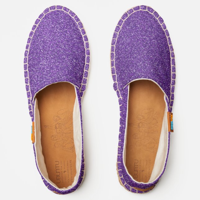 Purple Glitter, Sparkle, Glitter Background Espadrilles (Front)