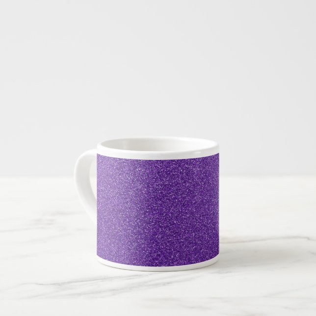 Purple Glitter, Sparkle, Glitter Background Espresso Cup (Front Left)
