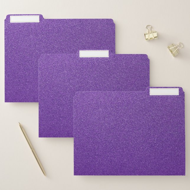 Purple Glitter, Sparkle, Glitter Background File Folder (Set)
